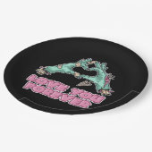 Zombie Classic - Skeleton Hart en Handen Papieren Bordje (Gekanteld)