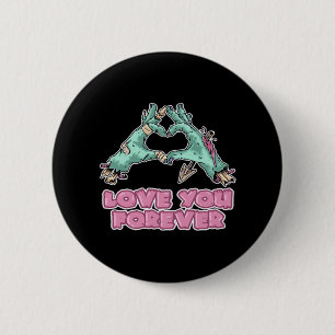 Zombie Classic - Skeleton Hart en Handen Ronde Button 5,7 Cm