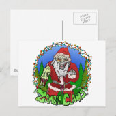 Zombie Claus Briefkaart (Voorkant / Achterkant)