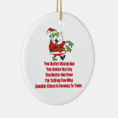 Zombie Claus (groen) Keramisch Ornament (Rechts)