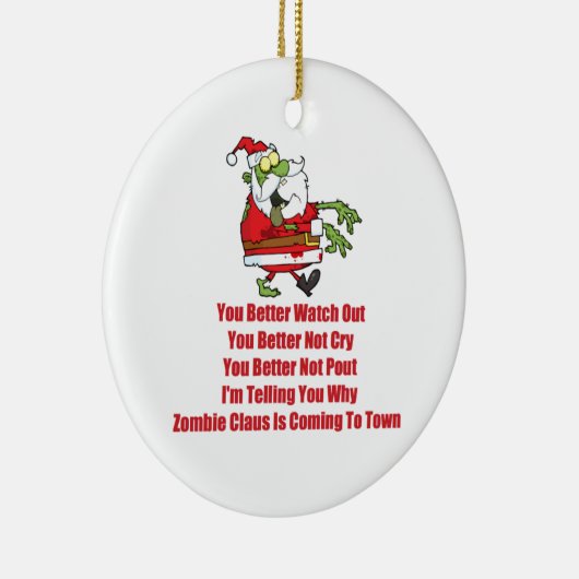 Zombie Claus (groen) Keramisch Ornament (Rechts)