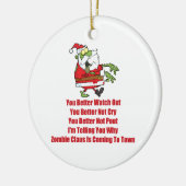 Zombie Claus (groen) Keramisch Ornament (Links)