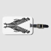 Zombie Clone Army Undead Apocalypse zwart wit Bagagelabel (Voorkant (horizontaal))