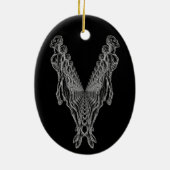 Zombie Clone Army Undead Apocalypse zwart wit Keramisch Ornament (Achterkant)