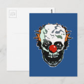 Zombie-clown Briefkaart (Voorkant / Achterkant)