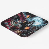 Zombie, Clown, Vamp en Haunted Doll Halloween Papieren Bordje (Gebogen)