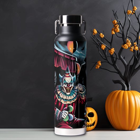 Zombie, Clown, Vamp en Haunted Doll Halloween Waterfles