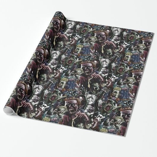 Zombie-cluster Cadeaupapier (Uitgerold)