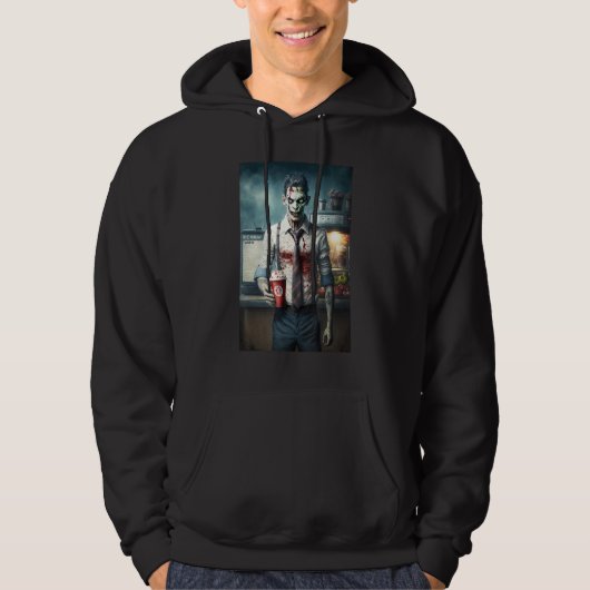 Zombie Coffee Barista   Zombies In Everyday Life S Hoodie (Voorkant)