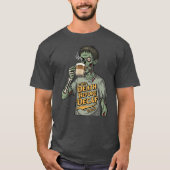 Zombie Coffee Lover Halloween Design T-shirt (Voorkant)