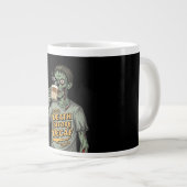 Zombie Coffee Lover Halloween Grote Koffiekop (Voorkant rechts)