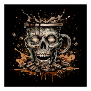 Zombie Coffee Perfect Poster