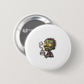Zombie Coffee Time Ronde Button 5,7 Cm (Voorkant /achterkant)