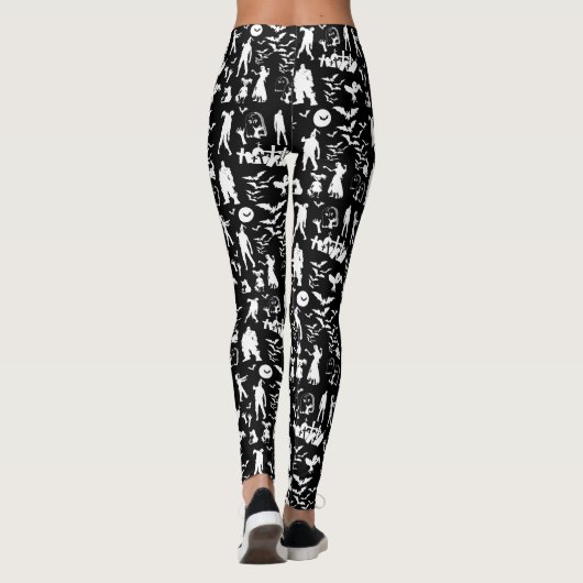 Zombie Collage Halloween Leggings (Achterkant)