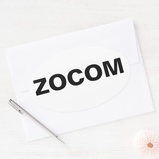 Zombie Combat Command Oval Sticker (Envelop)