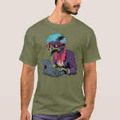 Zombie Computer Crow T-shirt (Voorkant)