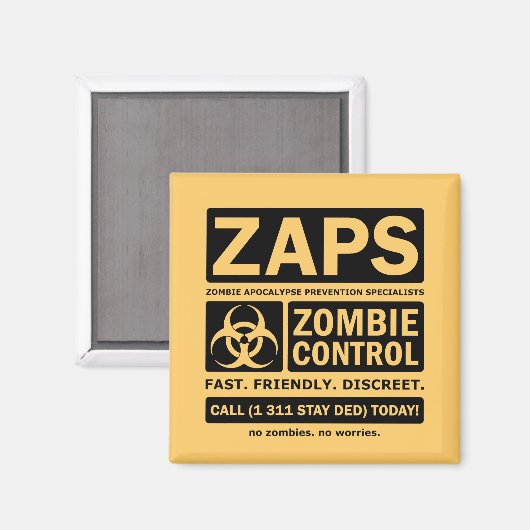 Zombie Control Magneet (Voorkant / Achterkant)