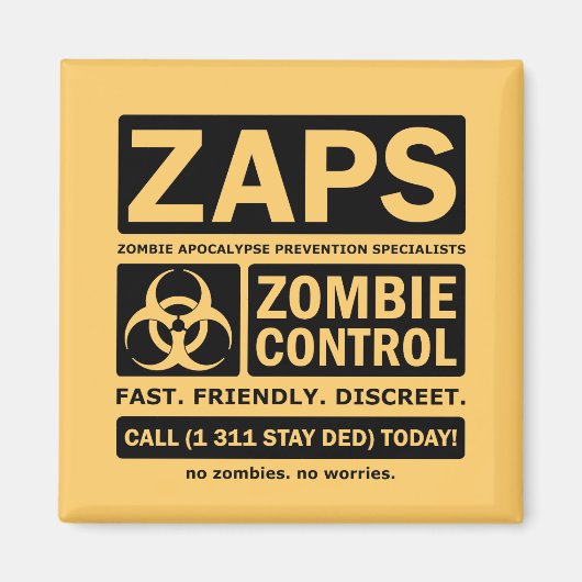Zombie Control Magneet (Voorkant)