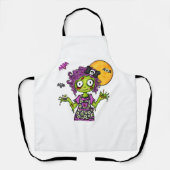 Zombie Cook Creepy Halloween Schort (Voorkant)