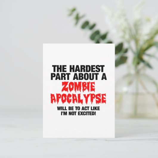 Zombie Cool Design Briefkaart (Staand voorkant)