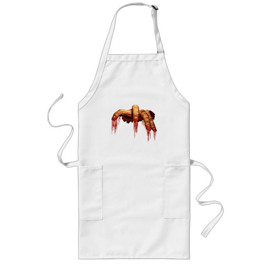 Zombie Costume Halloween Aprons Pumpkin Apparel Lang Schort (Voorkant)