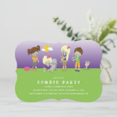 Zombie Costume Party Kaart (Staand voorkant)