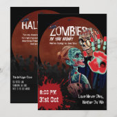 Zombie Couple Apocalypse Horror Halloween Uitnodig Kaart (Voorkant / Achterkant)