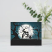 Zombie Couple in Graveyard Briefkaart (Staand voorkant)