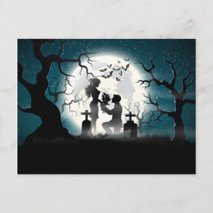 Zombie Couple in Graveyard Briefkaart