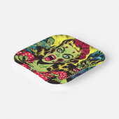 Zombie Couple Retro Comics Papieren Bordje (Gebogen)