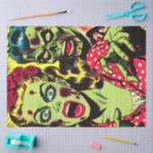Zombie Couple Retro Comics Tissuepapier (Craft)