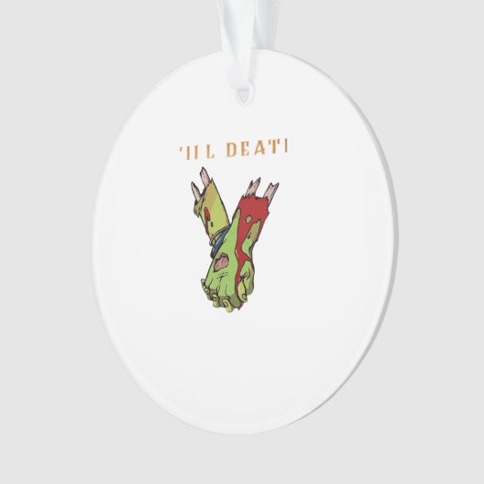 Zombie Couple Till Death Do Us Part Classic Style Ornament (voorkant)