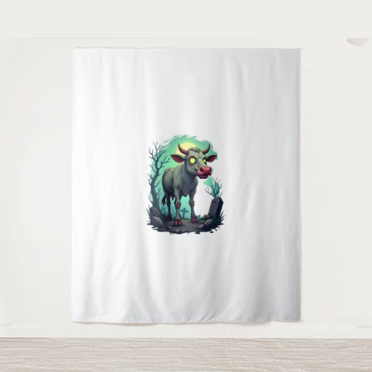 Zombie Cow Apocalypse Wandkleed (Voorkant)