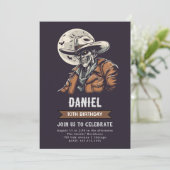 Zombie Cowboy Verjaardag Kaart (Staand voorkant)