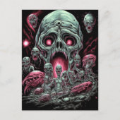 Zombie Creatures Sci-fi Horror Art Briefkaart (Voorkant)