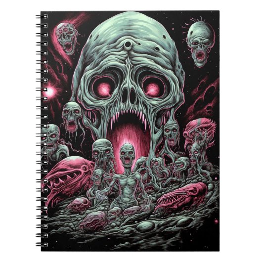 Zombie Creatures Sci-fi Horror Art Notitieboek (Voorkant)