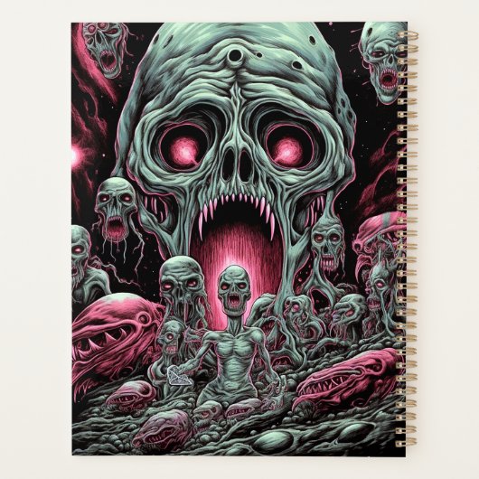 Zombie Creatures Sci-fi Horror Art Planner (Achterkant)
