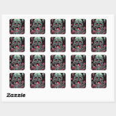 Zombie Creatures Sci-fi Horror Art Vierkante Sticker (Vel)