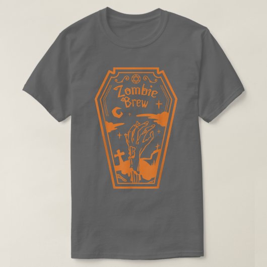 Zombie Crew Coffin Happy Scary Halloween Night Gho T-shirt (Design voorkant)