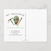 Zombie Crossbow Bat | Nieuw adres verplaatsen Funn Aankondigingskaart (Achterkant)