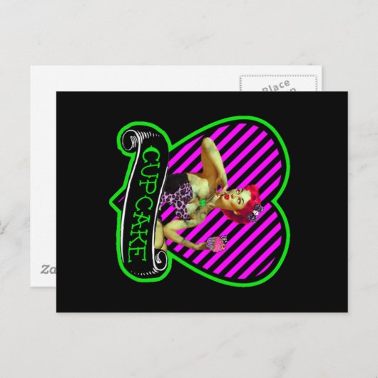 Zombie Cupcake Briefkaart (Voorkant / Achterkant)