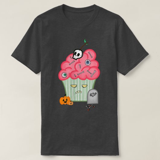 Zombie Cupcake Gift for Halloween T-shirt (Design voorkant)