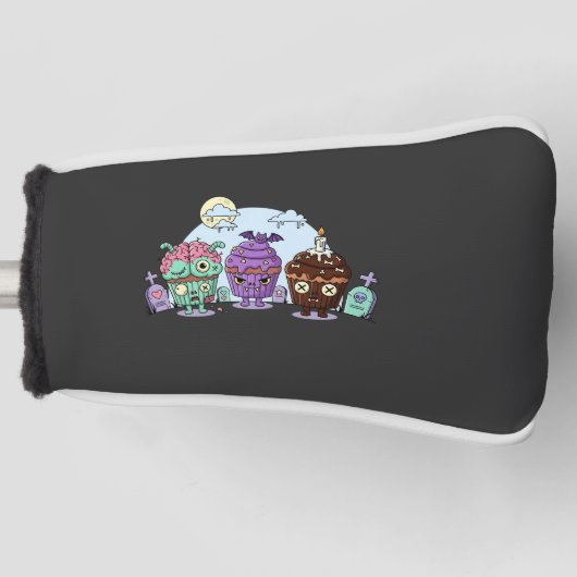 Zombie Cupcake Halloween Golfheadcover (Voorkant)