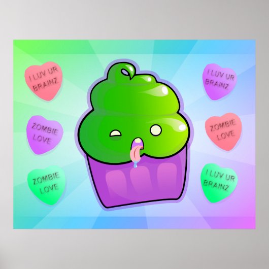 Zombie Cupcake Poster (Voorkant)