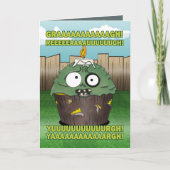 Zombie Cupcake Verjaardag #1 Kaart (Voorkant)