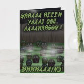 Zombie Cupcake Verjaardag #4 Kaart (Voorkant)