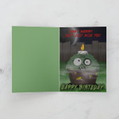 Zombie Cupcake Verjaardag #4 Kaart (Binnen)