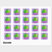 Zombie Cupcake Vierkante Sticker (Vel)
