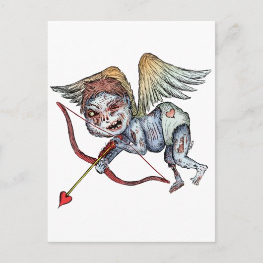 Zombie Cupid Briefkaart (Voorkant)