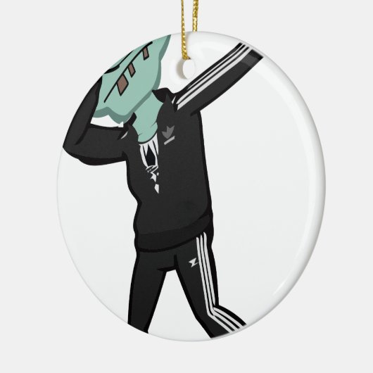 zombie dab keramisch ornament (Links)
